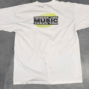 Vintage 80s 90s White Sony Walkman Where the music takes you tee